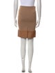 Tom Ford Leather Trim Embellishment Knee-Length Skirt