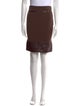 Tom Ford Leather Trim Embellishment Knee-Length Skirt