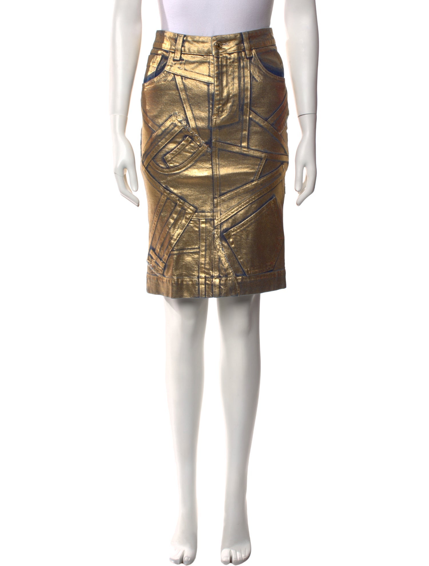 Tom Ford Glitter Accents Knee-Length Skirt
