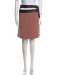 Tom Ford Leather Trim Embellishment Knee-Length Skirt