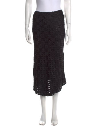 Tom Ford Lasercut Accents Midi Length Skirt