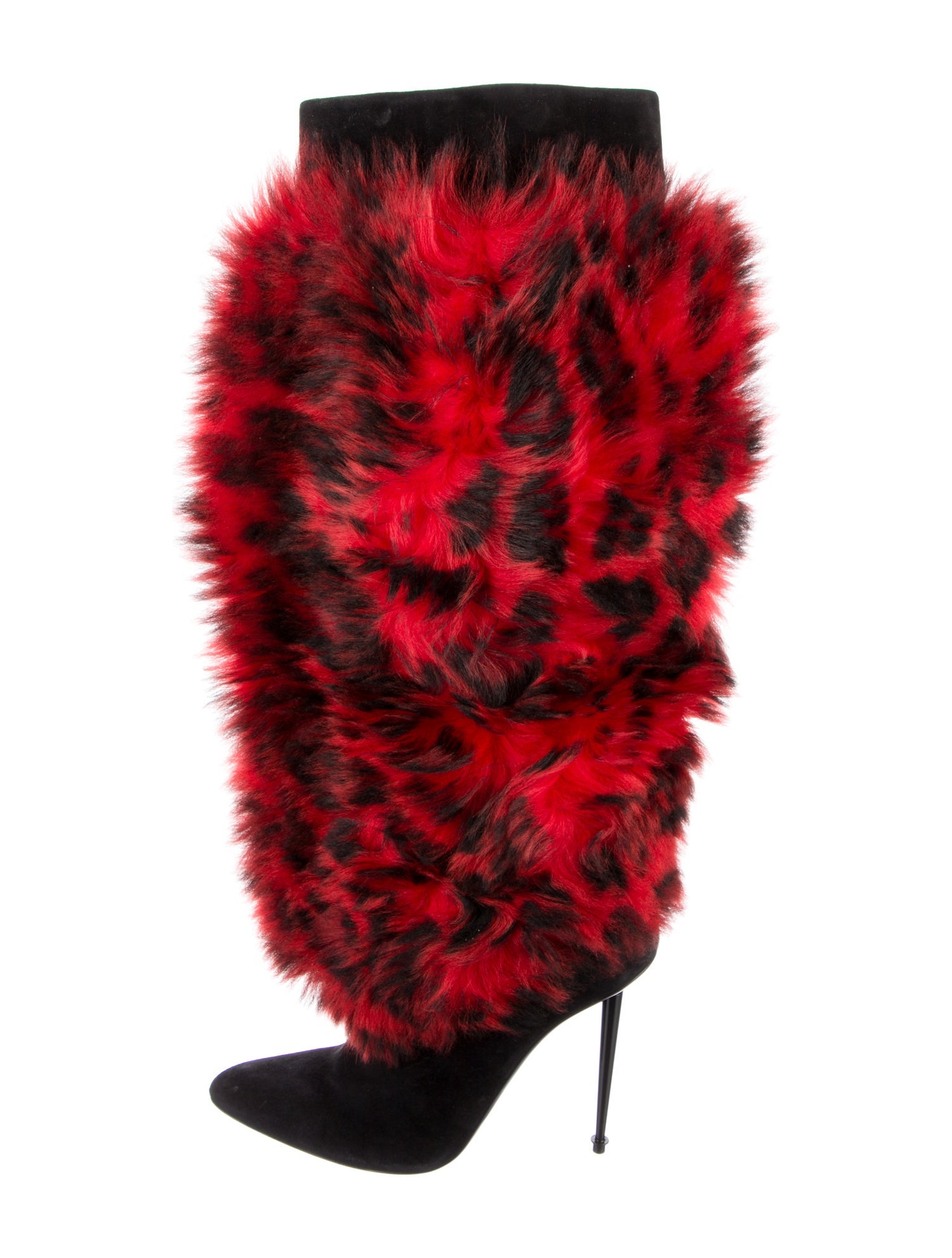 Tom Ford Shearling Animal Print Boots
