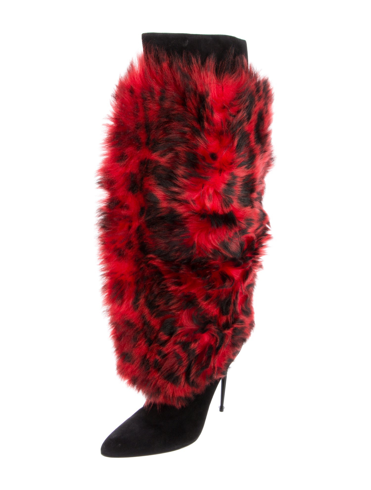 Tom Ford Shearling Animal Print Boots