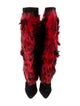 Tom Ford Shearling Animal Print Boots