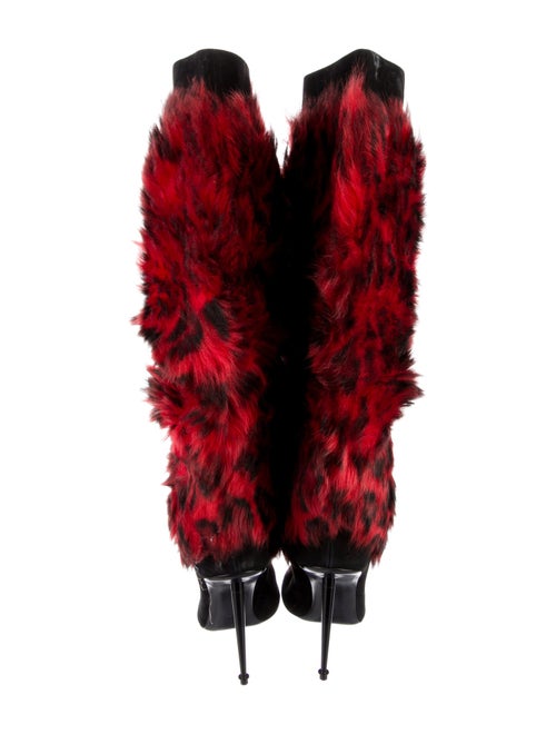 Tom Ford Shearling Animal Print Boots