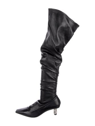 Tom Ford Crystal Embellishments Slouch Boots