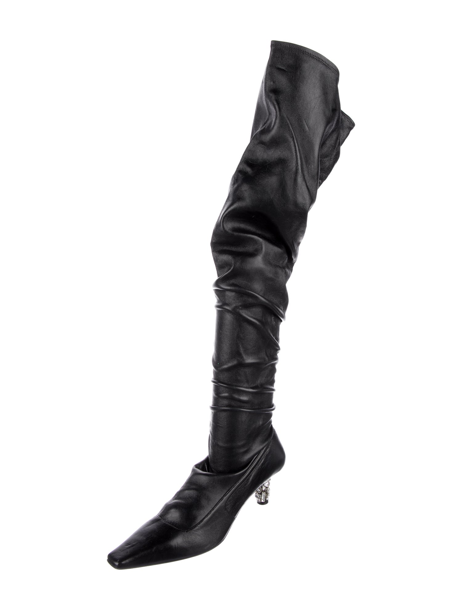 Tom Ford Crystal Embellishments Slouch Boots