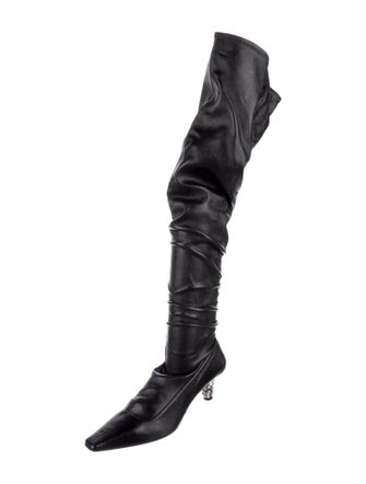 Tom Ford Crystal Embellishments Slouch Boots
