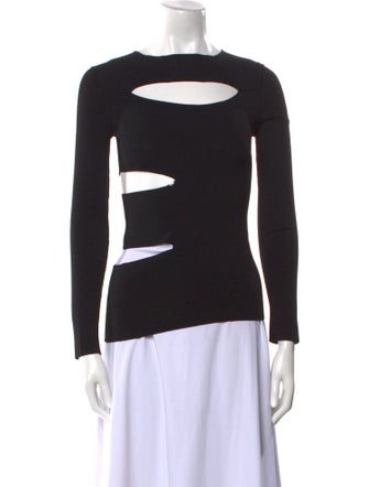 Tom Ford Bateau Neckline Long Sleeve Top
