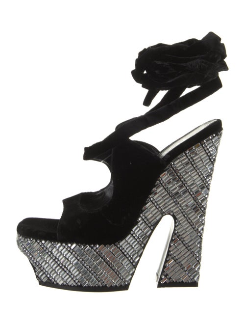 Tom Ford Velvet Patterned Sandals