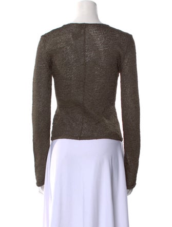 Tom Ford Crew Neck Long Sleeve Crop Top