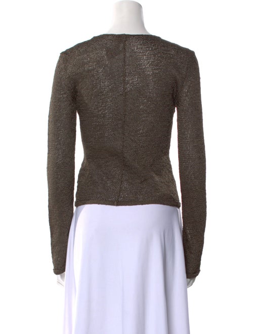 Tom Ford Crew Neck Long Sleeve Crop Top