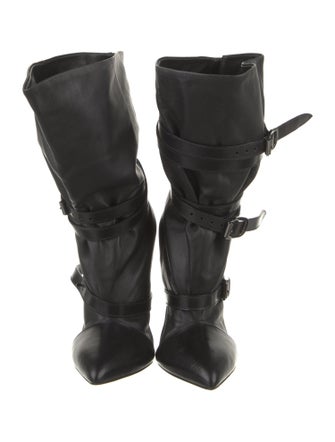 Tom Ford Leather Lace-Up Boots