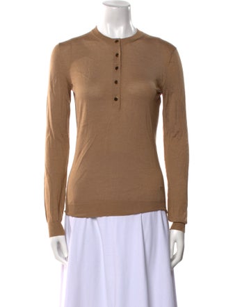 Tom Ford Mock Neck Long Sleeve Top