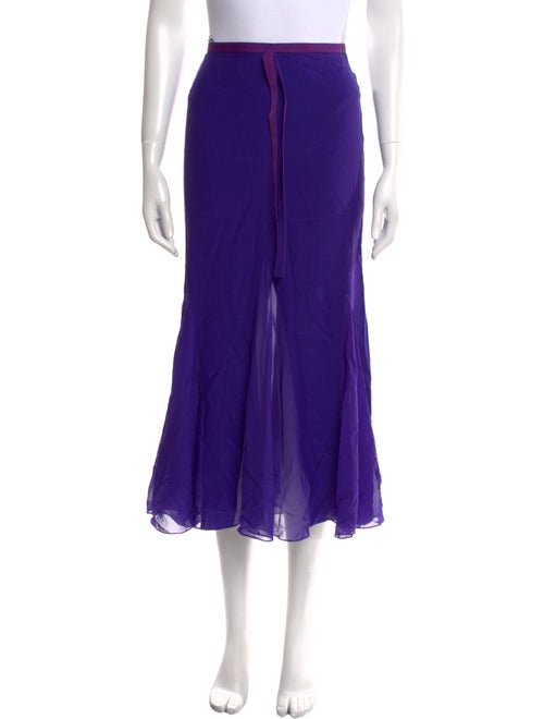Tom Ford Grosgrain Trim Midi Length Skirt