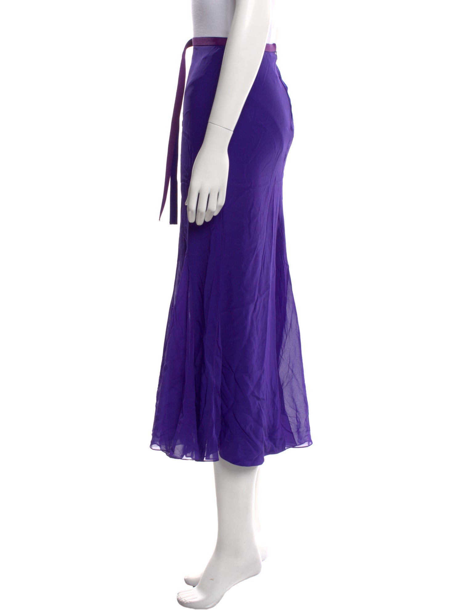 Tom Ford Grosgrain Trim Midi Length Skirt