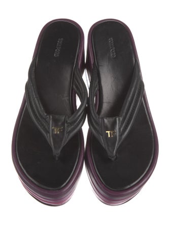 Tom Ford Leather Flip Flops