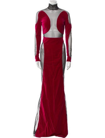 Tom Ford Mock Neck Long Dress