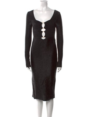 Tom Ford V-Neck Midi Length Dress