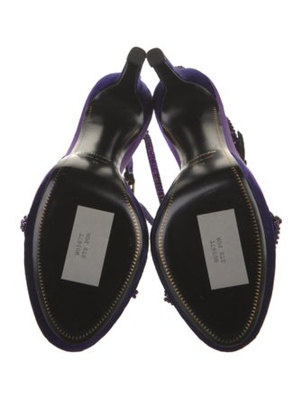 Tom Ford Velvet Animal Print Sandals