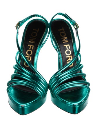 Tom Ford Leather Slingback Sandals