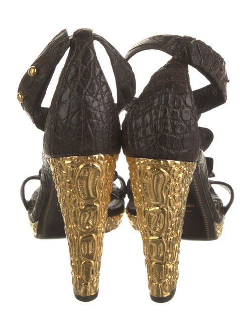 Tom Ford Alligator T-Strap Sandals