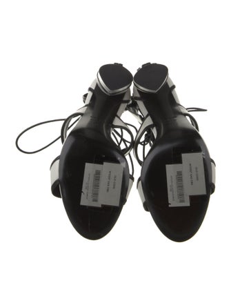 Tom Ford Leather Striped T-Strap Sandals