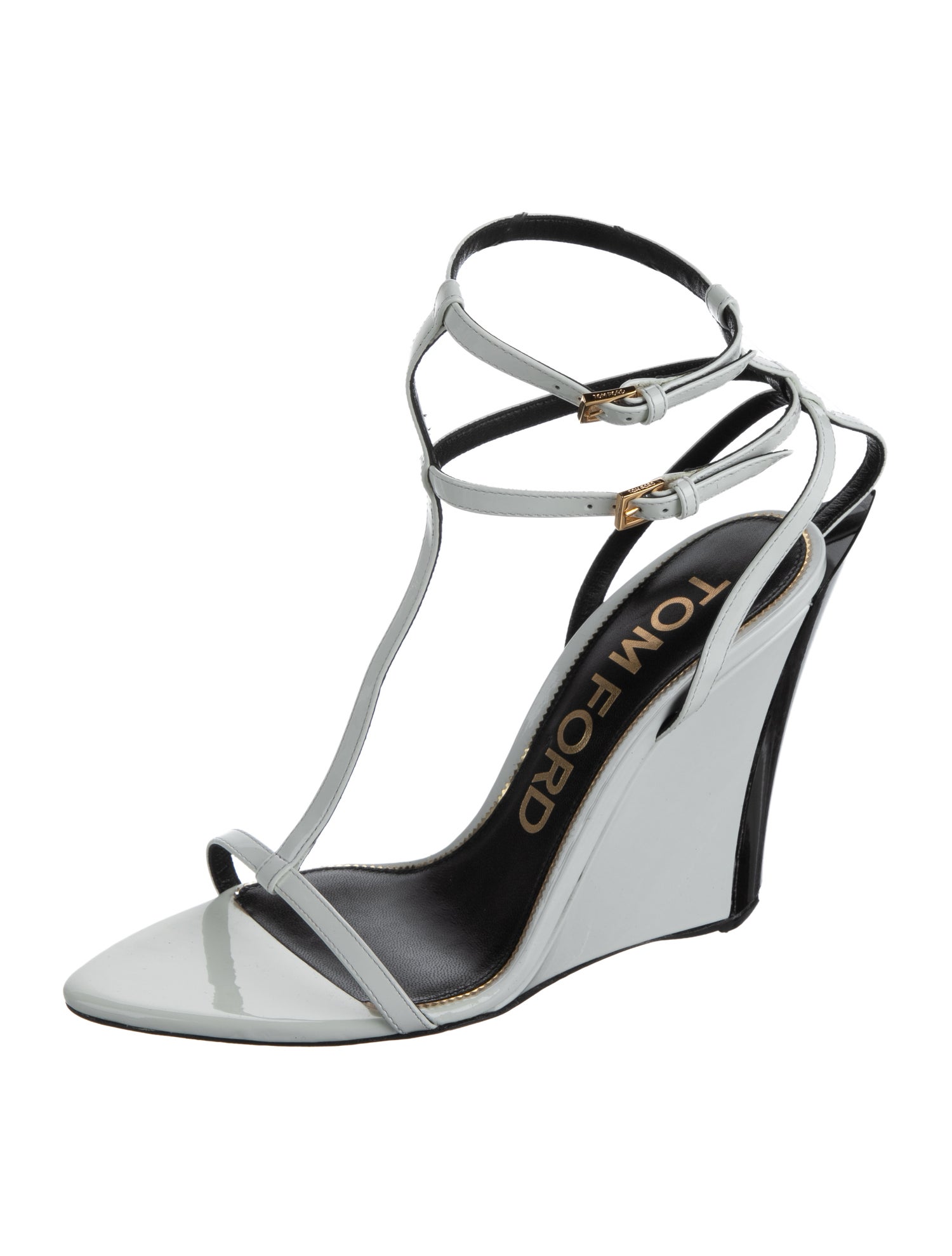 Tom Ford Patent Leather T-Strap Sandals