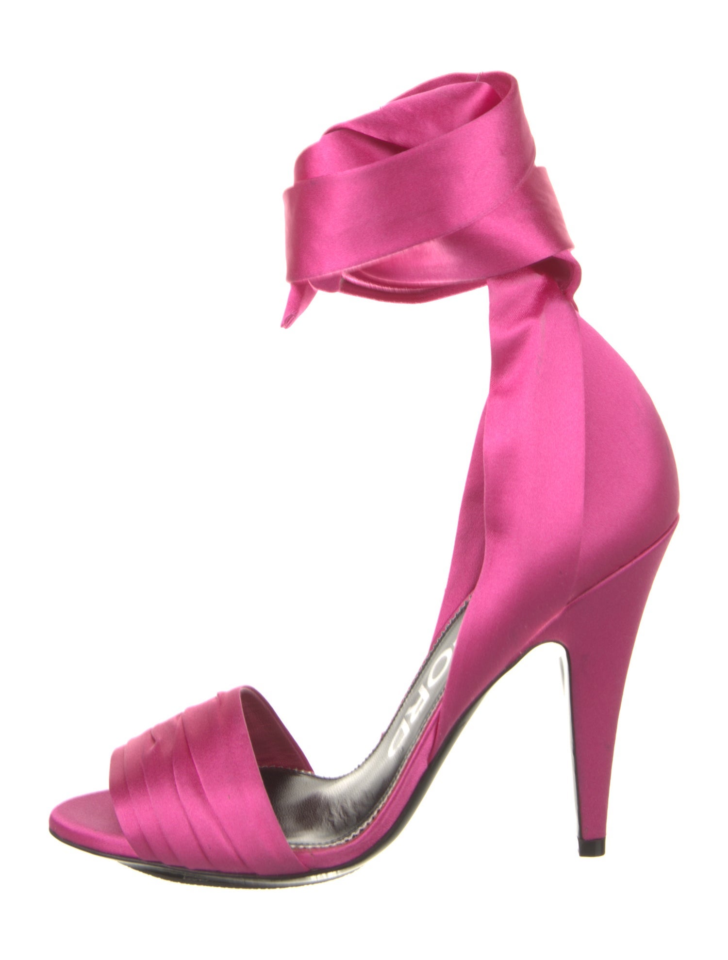 Tom Ford Satin Pleated Accents Sandals