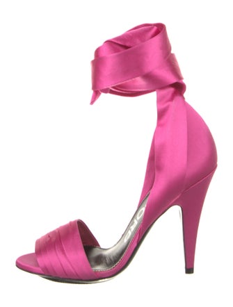 Tom Ford Satin Pleated Accents Sandals