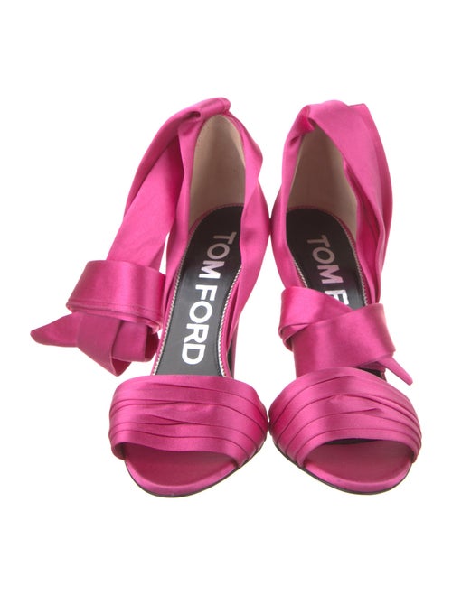 Tom Ford Satin Pleated Accents Sandals