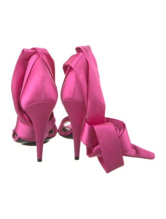 Tom Ford Satin Pleated Accents Sandals