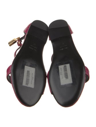 Tom Ford Embossed Leather T-Strap Sandals