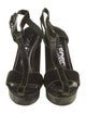 Tom Ford Velvet T-Strap Sandals