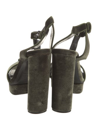 Tom Ford Velvet T-Strap Sandals