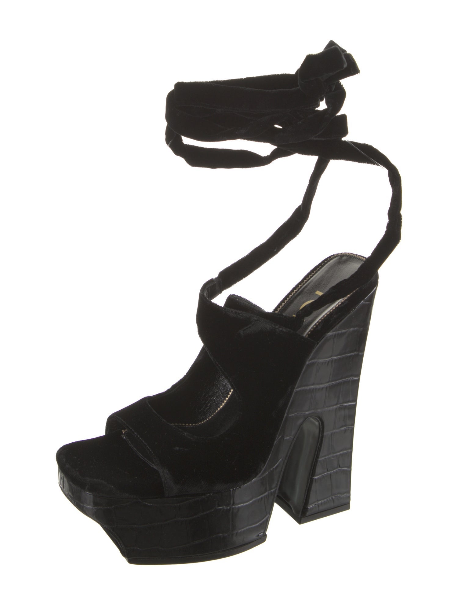 Tom Ford Velvet Printed Sandals