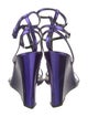 Tom Ford Leather Glitter Accents T-Strap Sandals