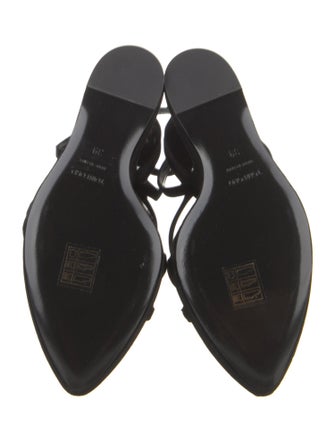 Tom Ford Velvet Leather Trim Embellishment Gladiator Sandals