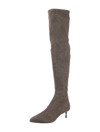 Tom Ford Suede Leather Trim Embellishment Boots
