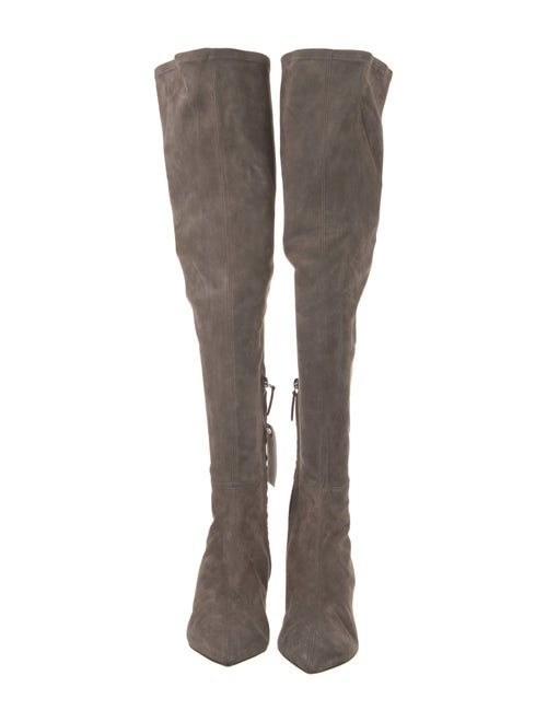 Tom Ford Suede Leather Trim Embellishment Boots