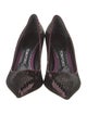 Tom Ford Sequins Leather Trim Embellishment Pumps