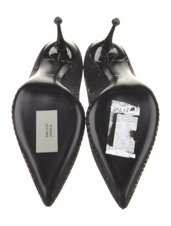 Tom Ford Sequins Leather Trim Embellishment Pumps