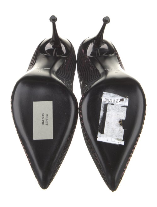 Tom Ford Sequins Leather Trim Embellishment Pumps