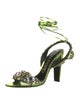 Tom Ford Patent Leather Crystal Embellishments Sandals