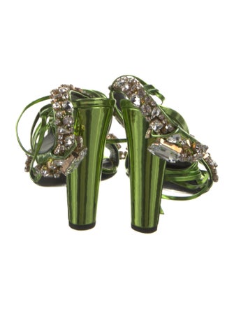 Tom Ford Patent Leather Crystal Embellishments Sandals