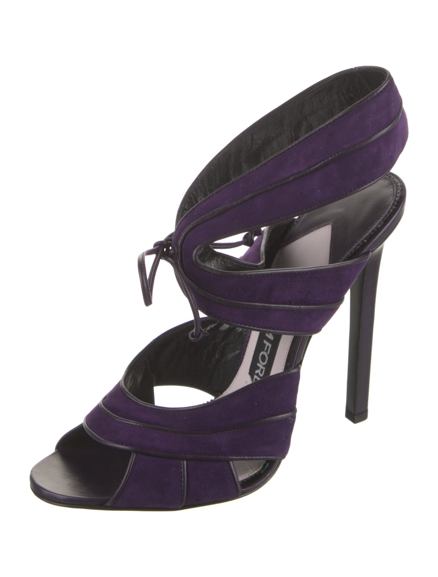 Tom Ford Suede Printed Slingback Sandals