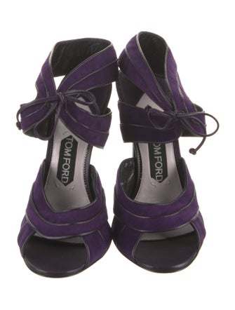 Tom Ford Suede Printed Slingback Sandals