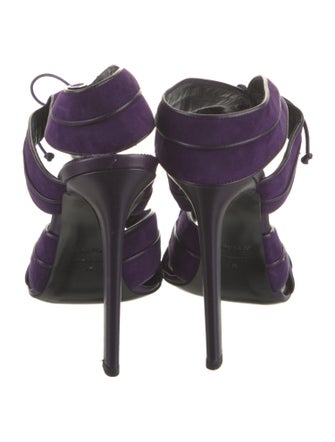 Tom Ford Suede Printed Slingback Sandals