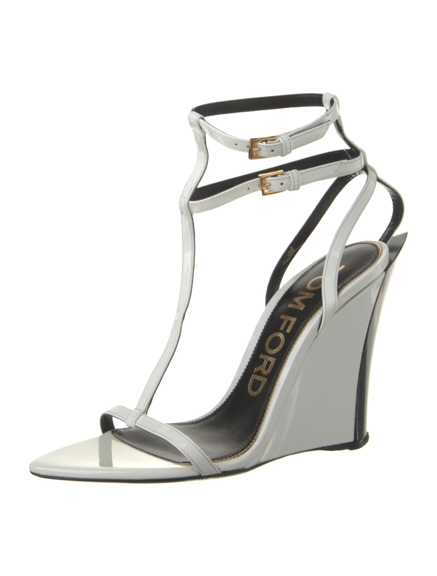 Tom Ford Patent Leather T-Strap Sandals