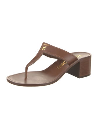 Tom Ford Leather T-Strap Sandals